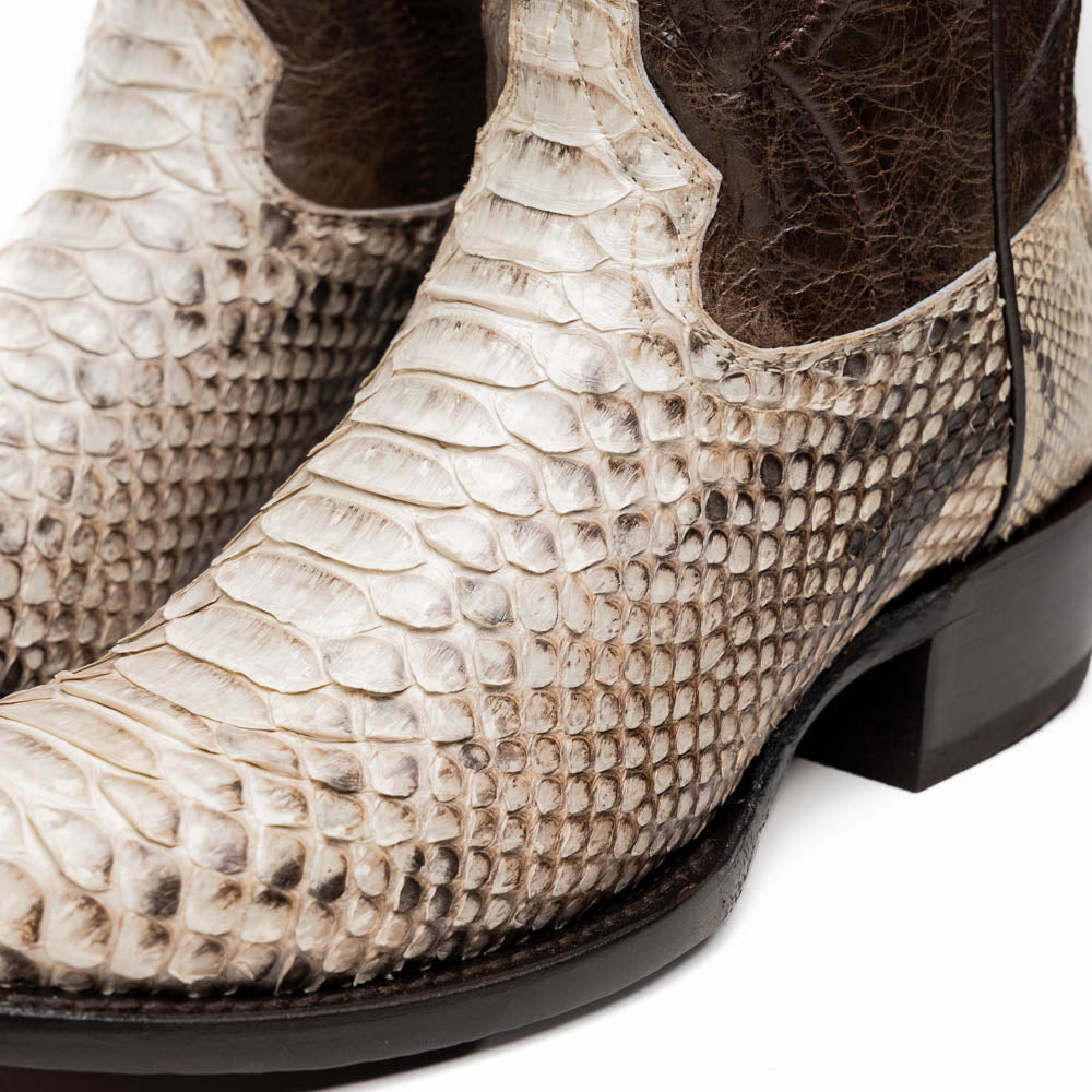 KANSAS Genuine Snake Skin Cowboy Boot from the Western Collection Natural