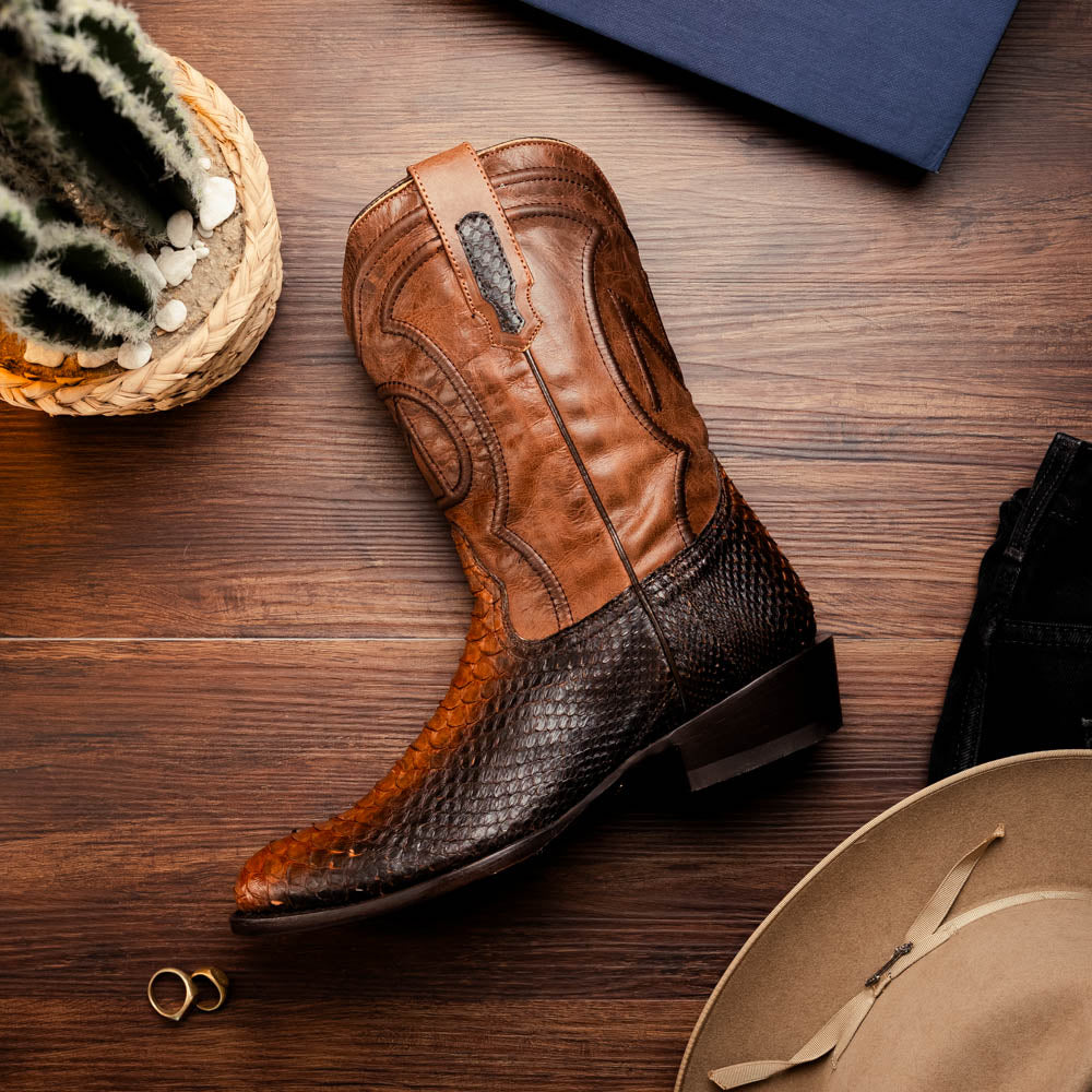KANSAS Genuine Snake Skin Cowboy Boot from the Western Collection Lisboa