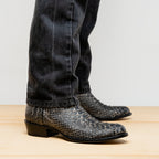 KANSAS  Genuine Snake Skin Cowboy Boot from the Western Collection White