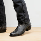 KANSAS  Genuine Snake Skin Cowboy Boot from the Western Collection White
