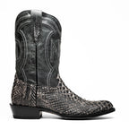 KANSAS  Genuine Snake Skin Cowboy Boot from the Western Collection White