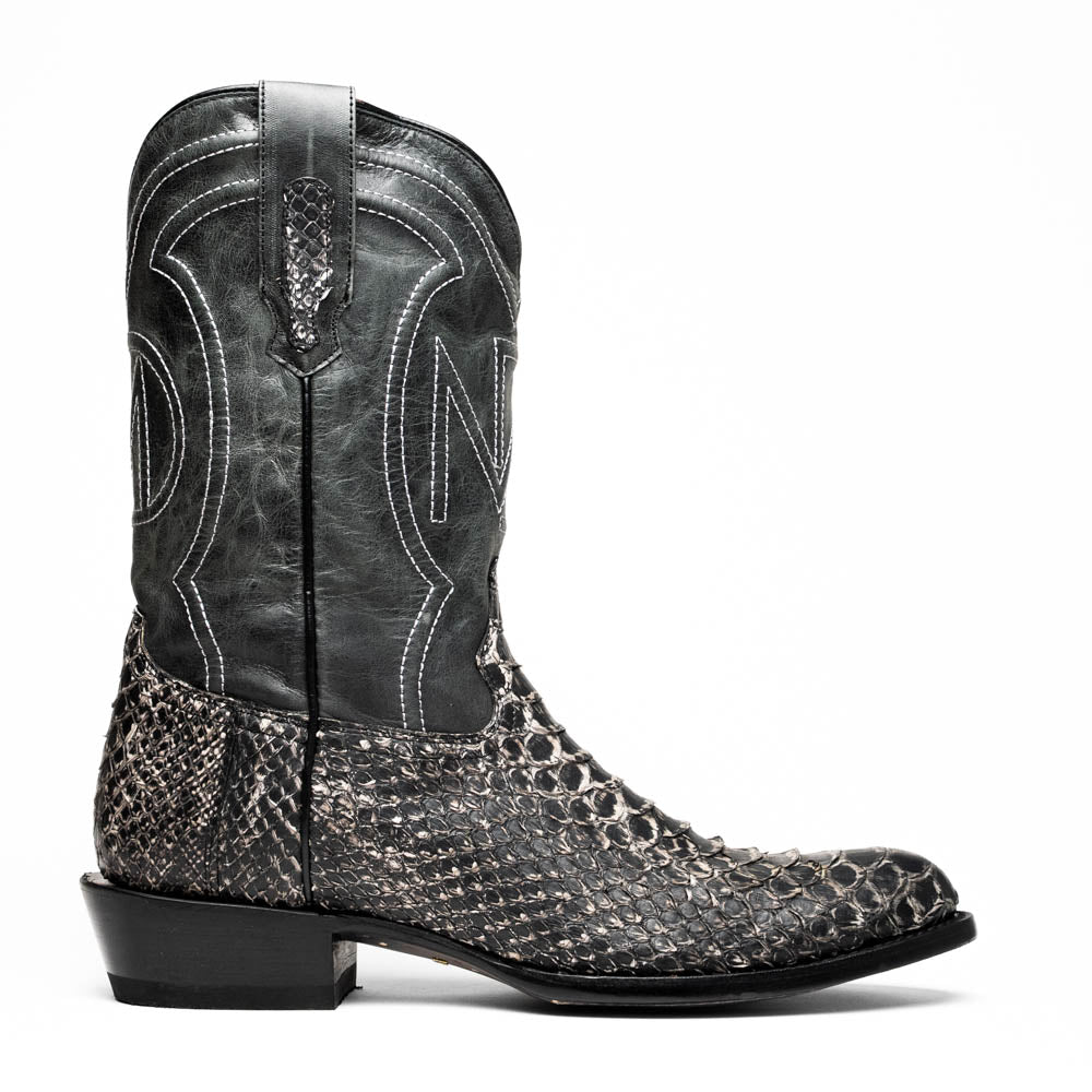KANSAS  Genuine Snake Skin Cowboy Boot from the Western Collection White