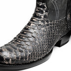 KANSAS  Genuine Snake Skin Cowboy Boot from the Western Collection White