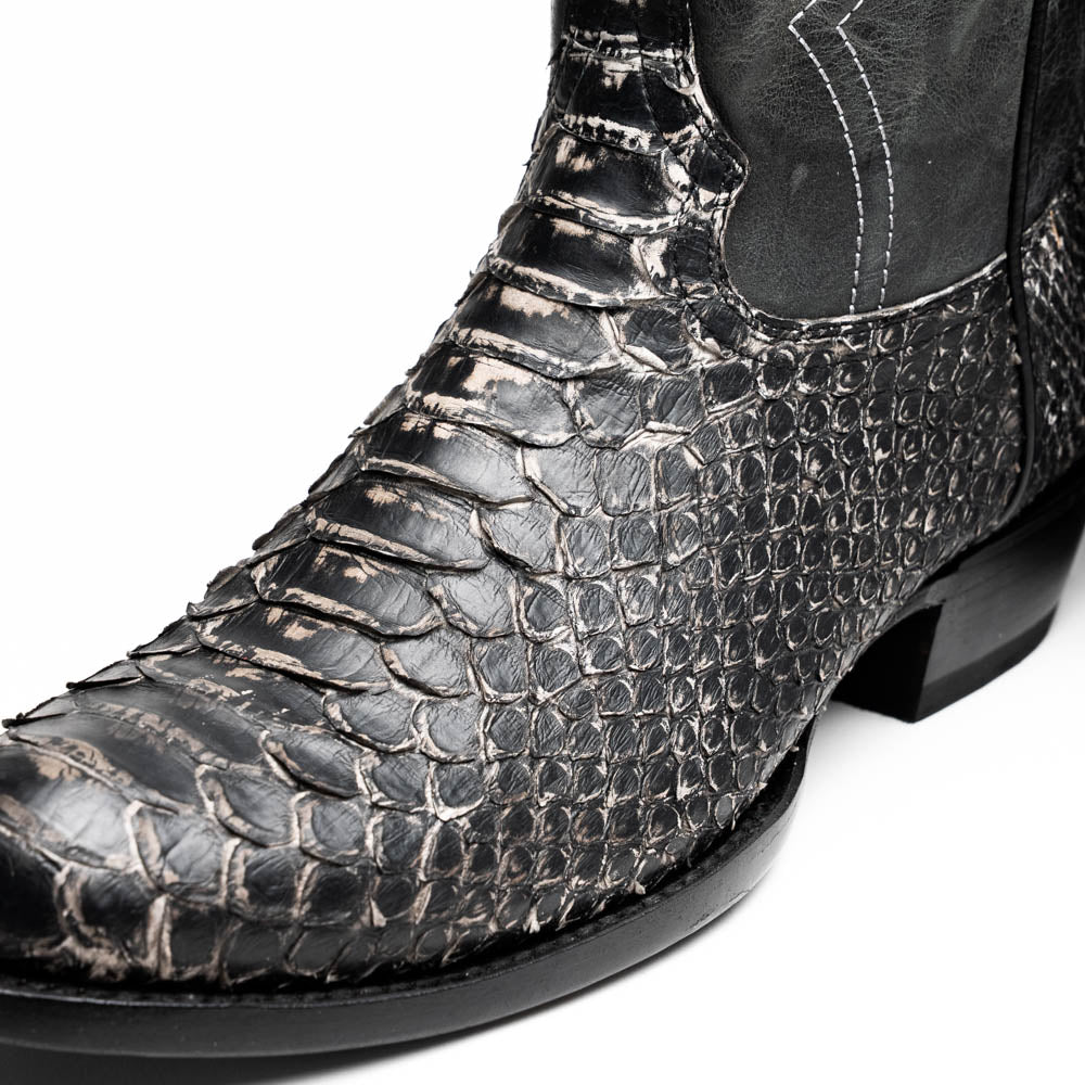 KANSAS  Genuine Snake Skin Cowboy Boot from the Western Collection White