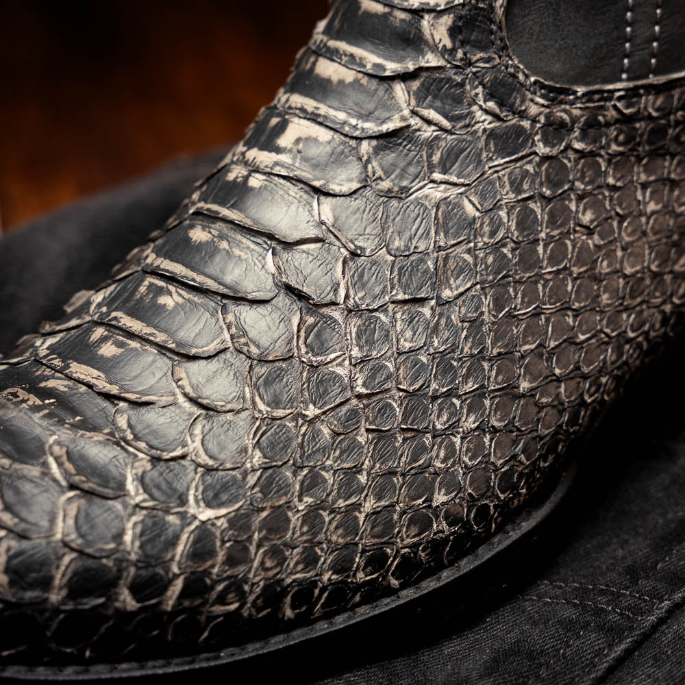 KANSAS  Genuine Snake Skin Cowboy Boot from the Western Collection White