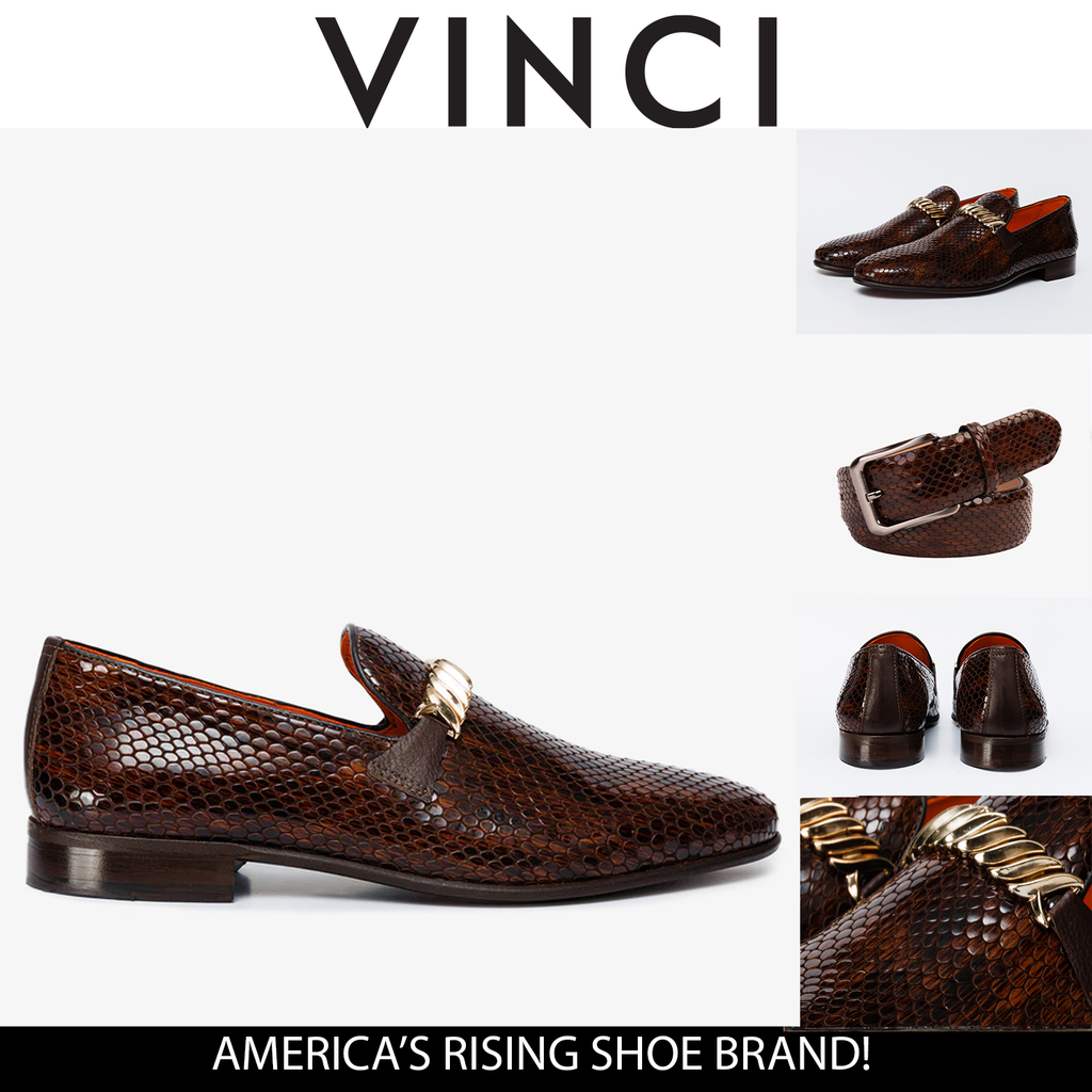 Vinci The King Tan Bit Dress Loafer Men Leather Shoes