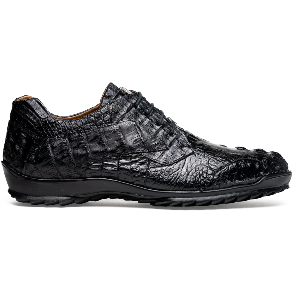 genuine caiman crocodile fashion sneaker Shoes Kratos Black
