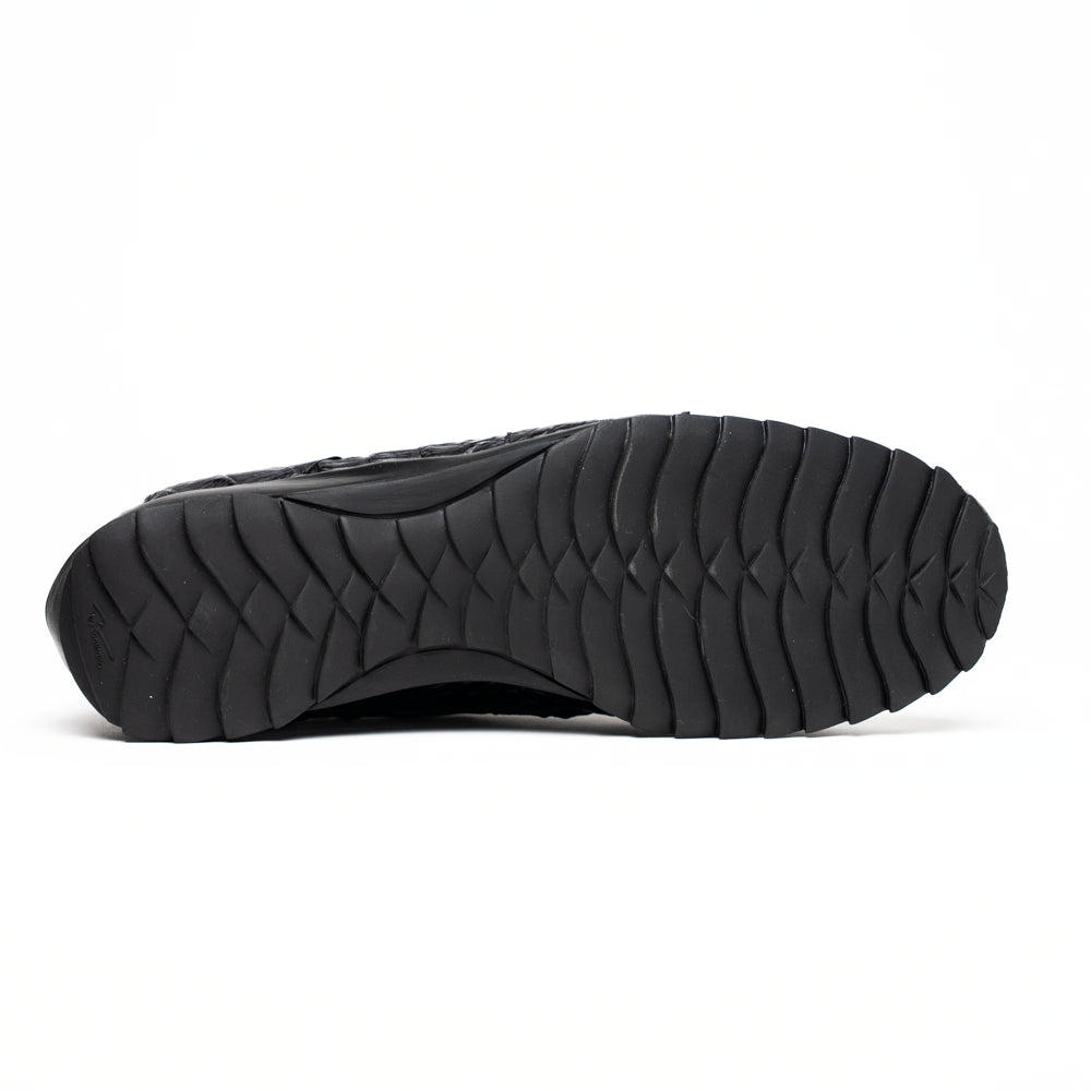 genuine caiman crocodile fashion sneaker Shoes Kratos Black