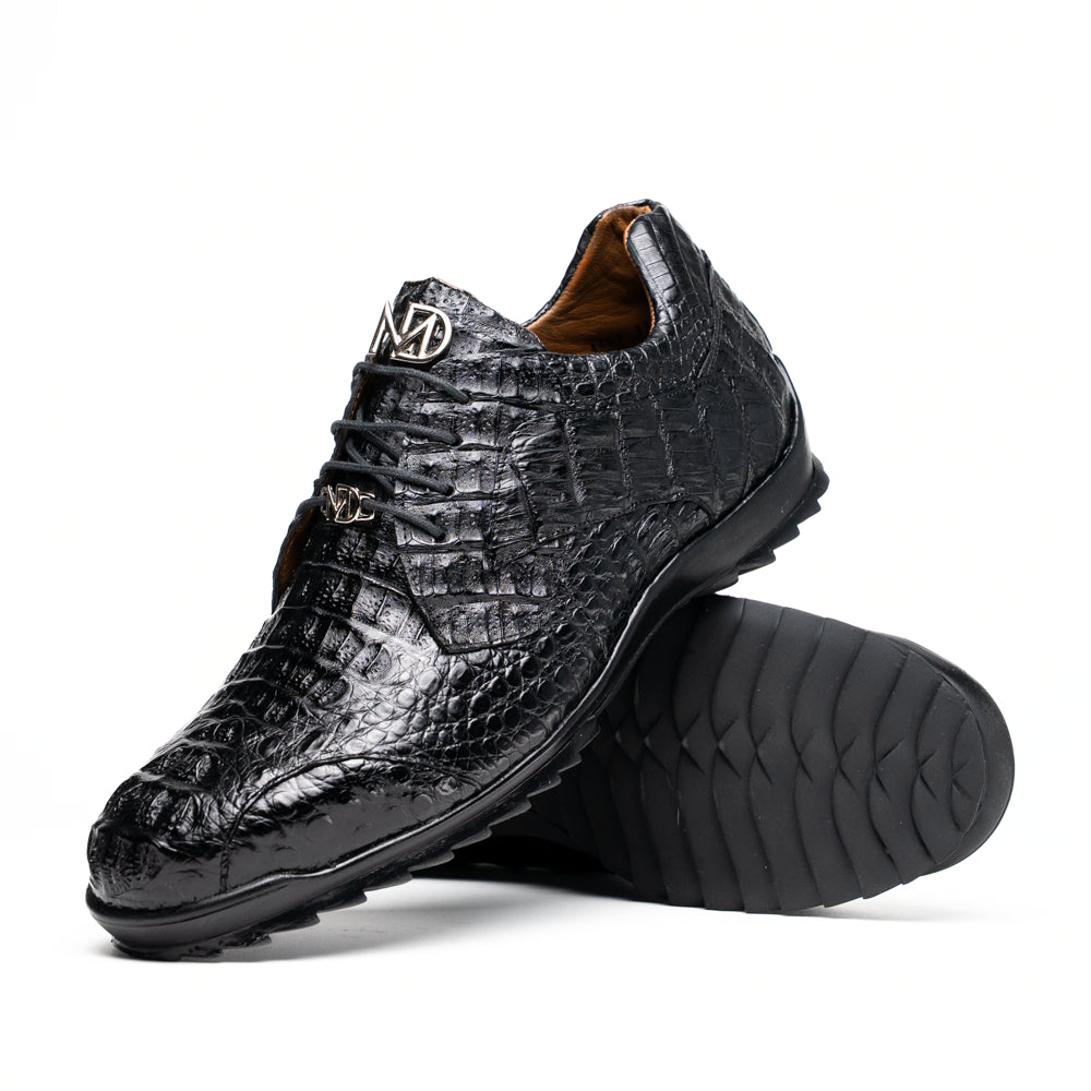 genuine caiman crocodile fashion sneaker Shoes Kratos Black