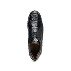 genuine caiman crocodile fashion sneaker Shoes Kratos Black