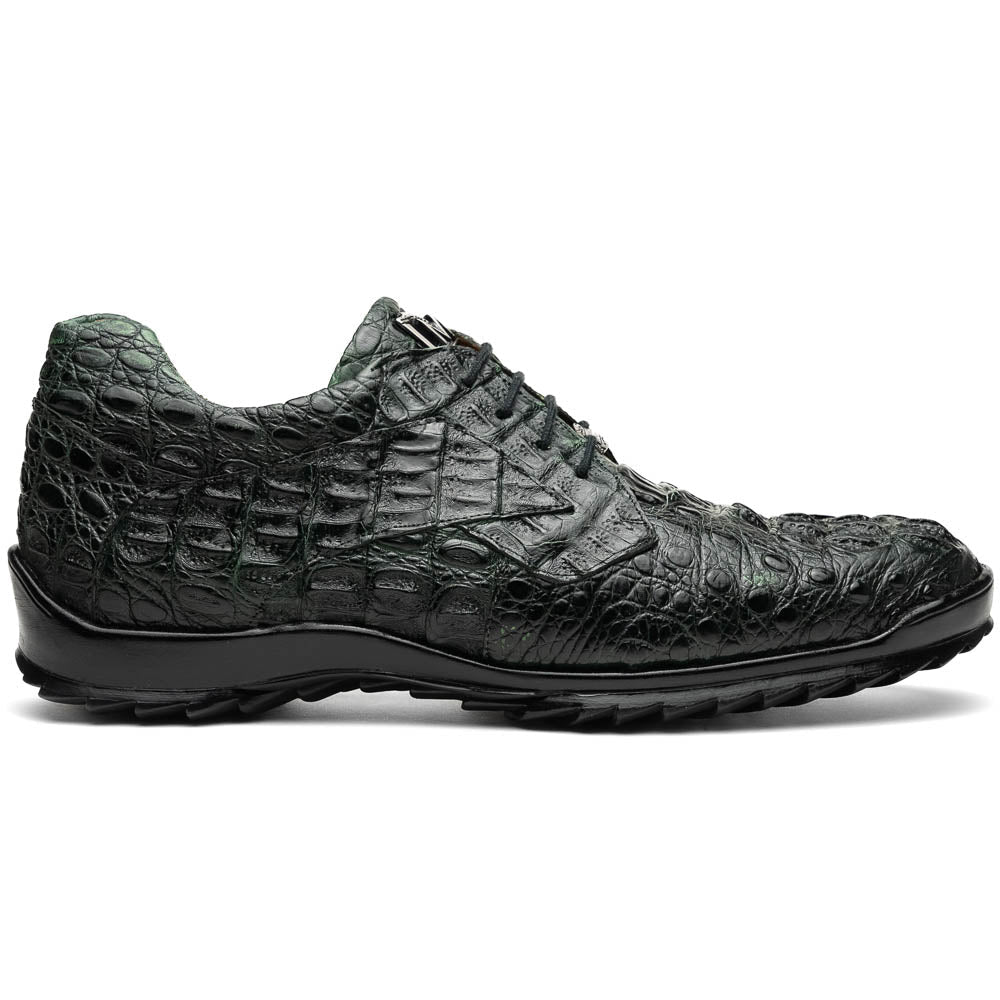 Marco Di Milano genuine caiman crocodile fashion sneaker Shoes Kratos Green