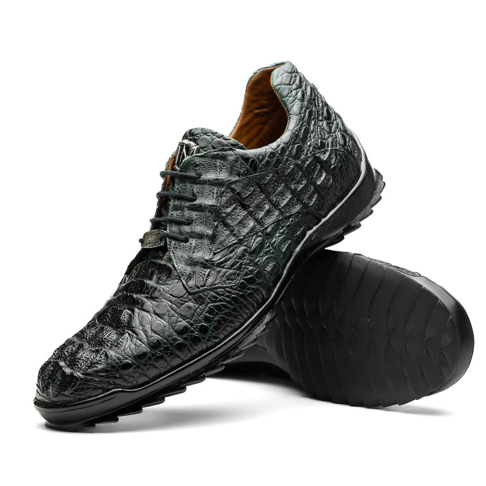 Marco Di Milano genuine caiman crocodile fashion sneaker Shoes Kratos Green
