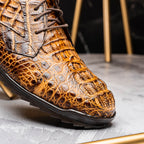Kratos Genuine Caiman Crocodile Fashion Sneaker Rustic Orix