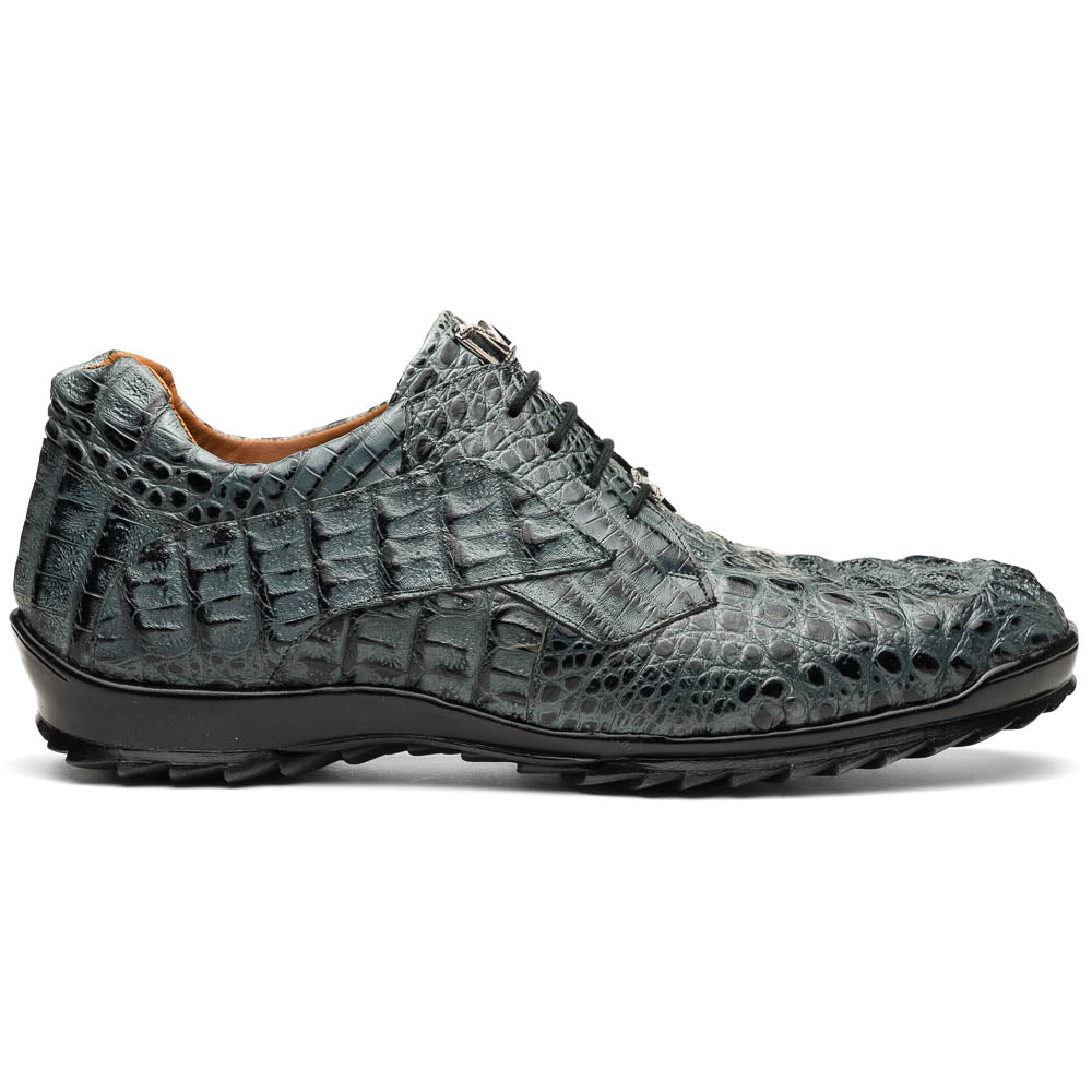 Kratos Genuine Caiman Crocodile Fashion Sneaker Gray