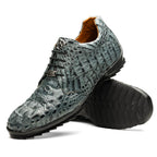 Kratos Genuine Caiman Crocodile Fashion Sneaker Gray