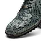 Kratos Genuine Caiman Crocodile Fashion Sneaker Gray