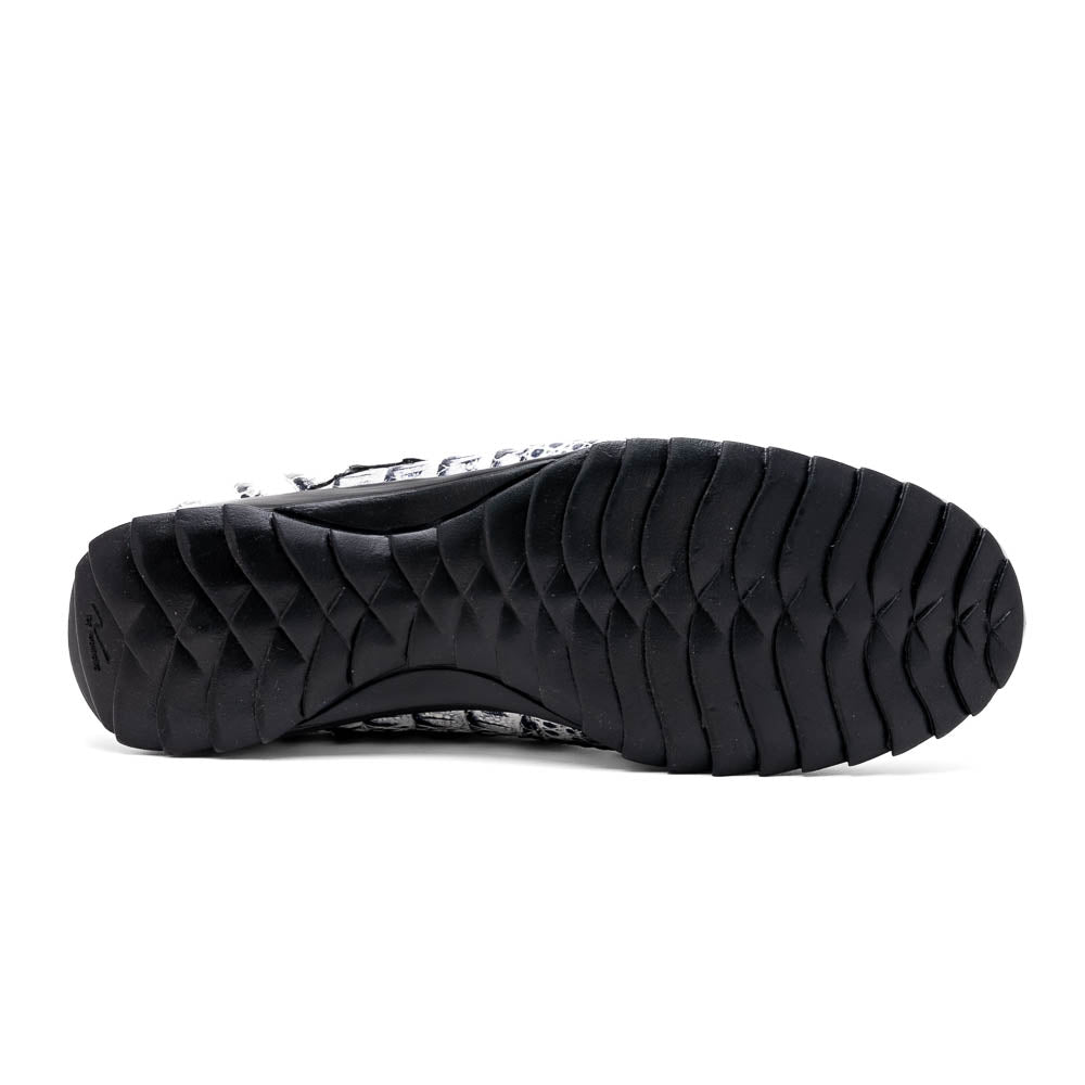 Kratos Genuine Caiman Crocodile Fashion Sneaker Newspaper Gray
