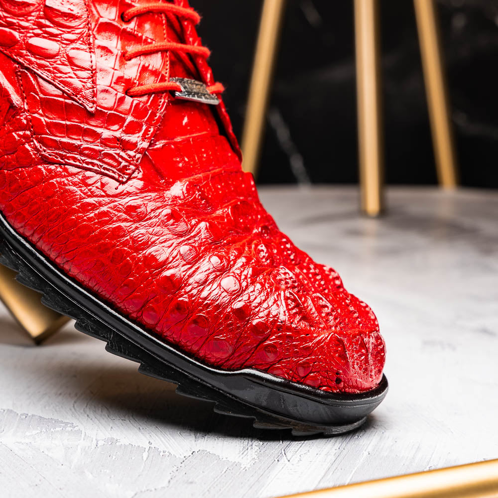 Kratos Red  Genuine Caiman Crocodile Fashion Sneaker