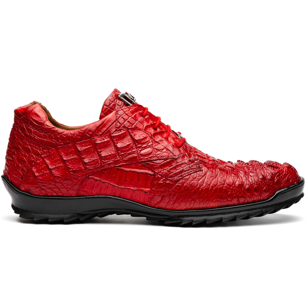 Kratos Red  Genuine Caiman Crocodile Fashion Sneaker