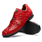 Kratos Red  Genuine Caiman Crocodile Fashion Sneaker