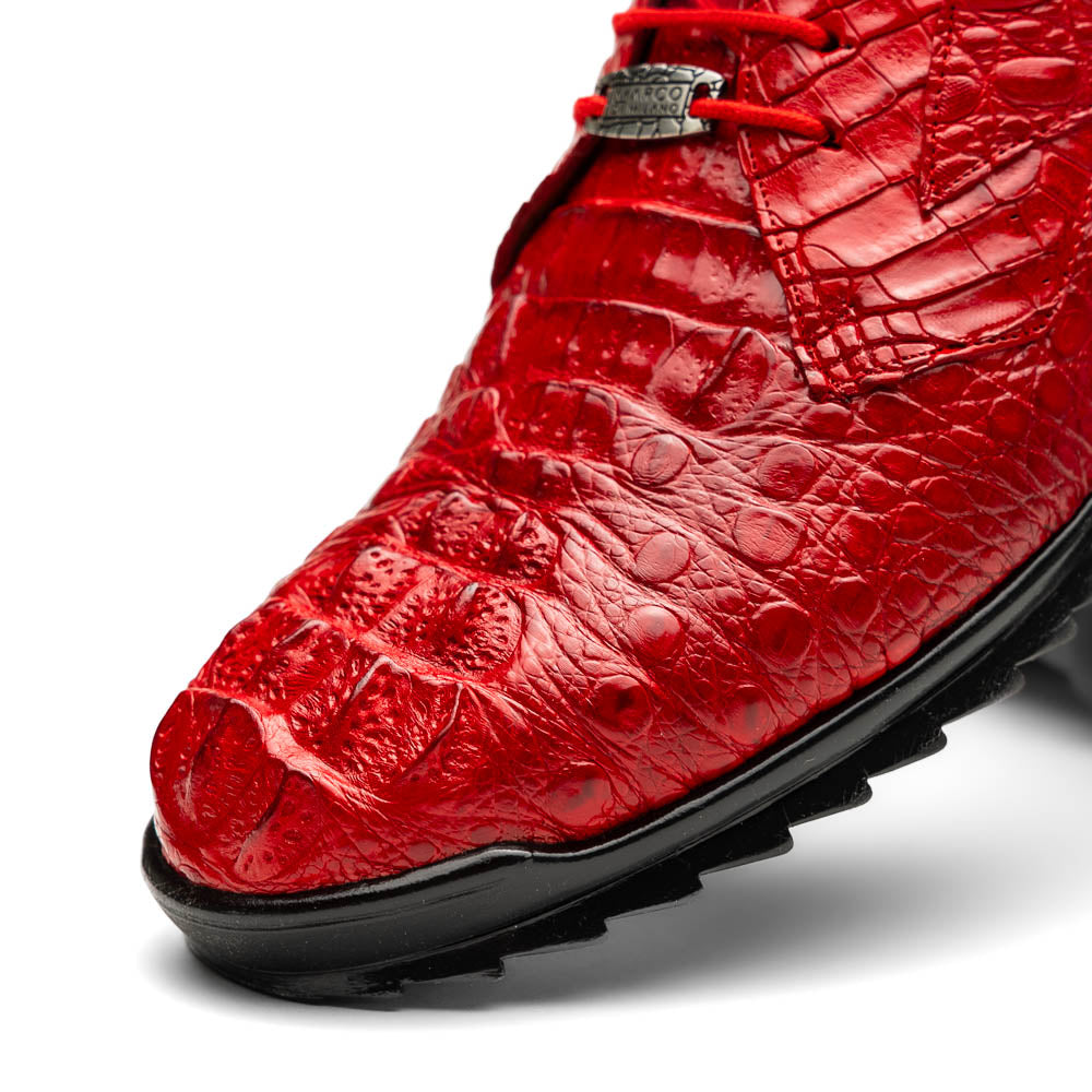 Kratos Red  Genuine Caiman Crocodile Fashion Sneaker