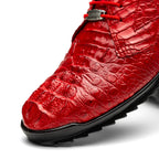 Kratos Red  Genuine Caiman Crocodile Fashion Sneaker