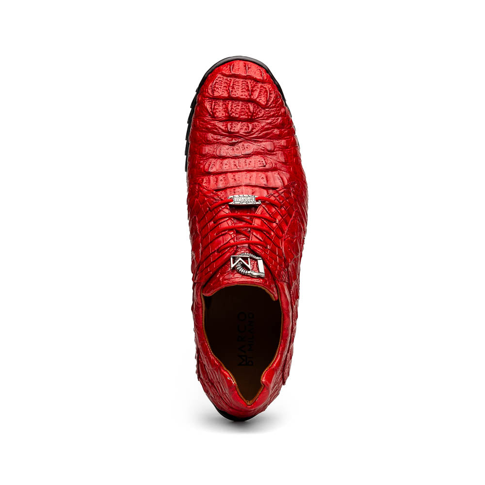Kratos Red  Genuine Caiman Crocodile Fashion Sneaker
