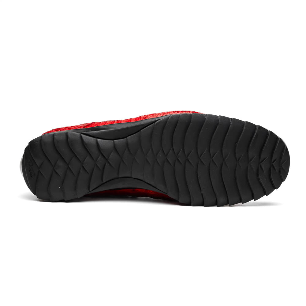 Kratos Red  Genuine Caiman Crocodile Fashion Sneaker