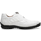 Kratos Genuine caiman Crocodile Fashion Sneaker White