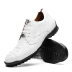 Kratos Genuine caiman Crocodile Fashion Sneaker White