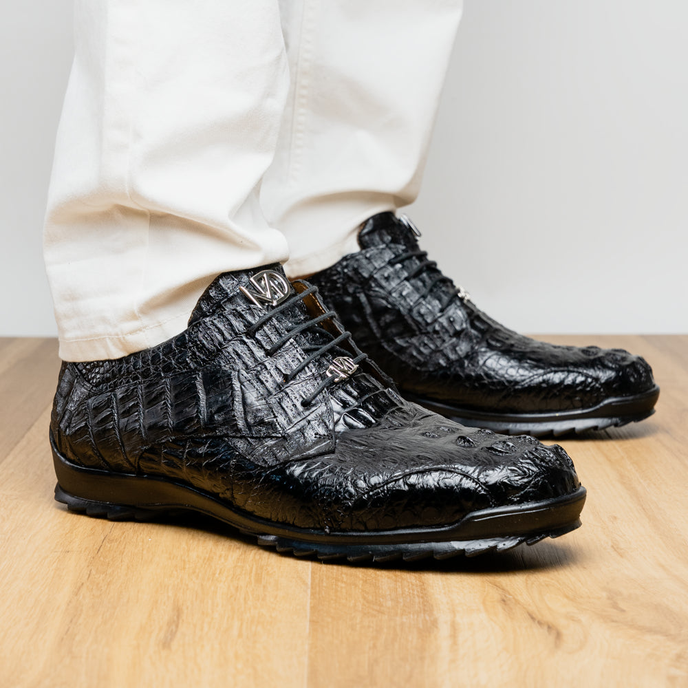 genuine caiman crocodile fashion sneaker Shoes Kratos Black