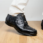 genuine caiman crocodile fashion sneaker Shoes Kratos Black