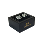 Cufflinks By La Madre From Turkey Solid Stainless Steel LA-26 Silver Diamond (Copy)