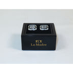 Cufflinks By La Madre From Turkey Solid Stainless Steel LA-26 Silver Diamond (Copy)