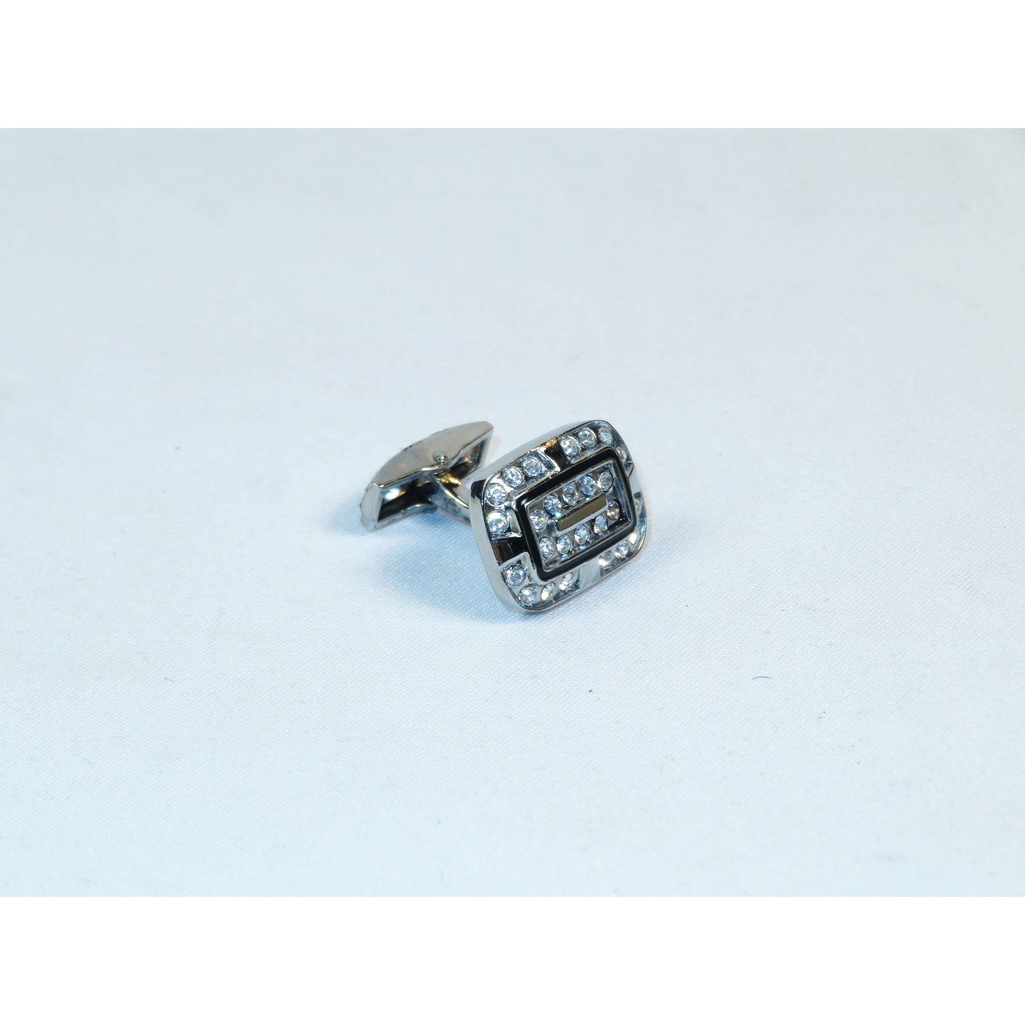 Cufflinks By La Madre From Turkey Solid Stainless Steel LA-26 Silver Diamond (Copy)