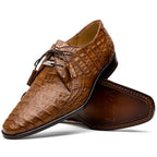 Lacio Bay Genuine Caiman Crocodile Dress Derby's Apache