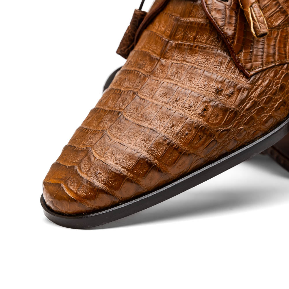 Lacio Bay Genuine Caiman Crocodile Dress Derby's Apache