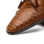 Lacio Bay Genuine Caiman Crocodile Dress Derby's Apache