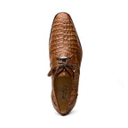 Lacio Bay Genuine Caiman Crocodile Dress Derby's Apache