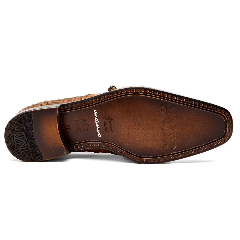 Lacio Bay Genuine Caiman Crocodile Dress Derby's Apache