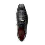 Lacio Genuine Caiman Crocodile Dress Derby's Shoes Black
