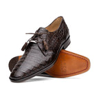 Lacio Genuine Caiman Crocodile Shoes Brown