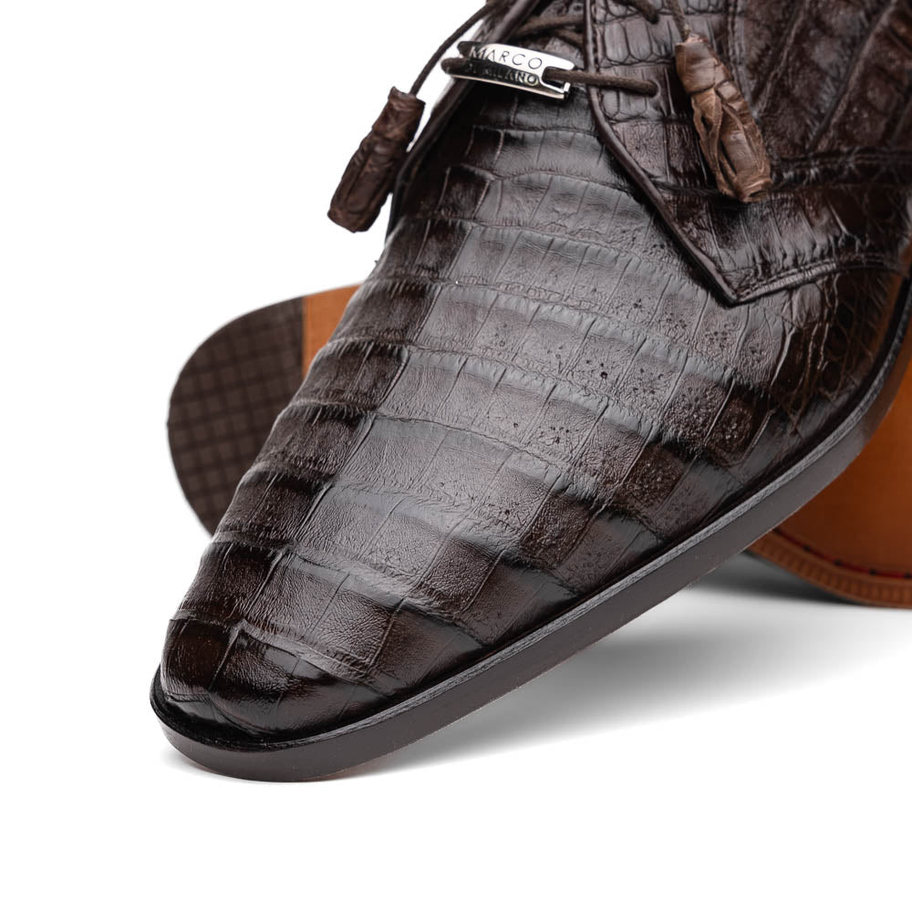 Lacio Genuine Caiman Crocodile Shoes Brown