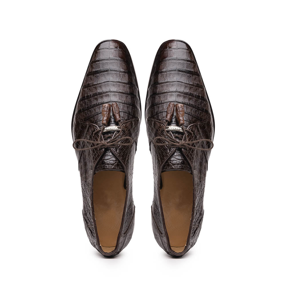 Lacio Genuine Caiman Crocodile Shoes Brown
