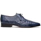 Lacio Genuine Caiman Crocodile Lace up Navy