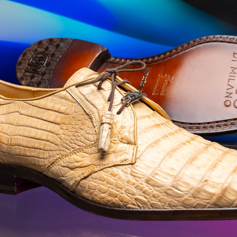 Lacio Genuine Caiman Crocodile Dress Derby's Shoes Laceup Orix