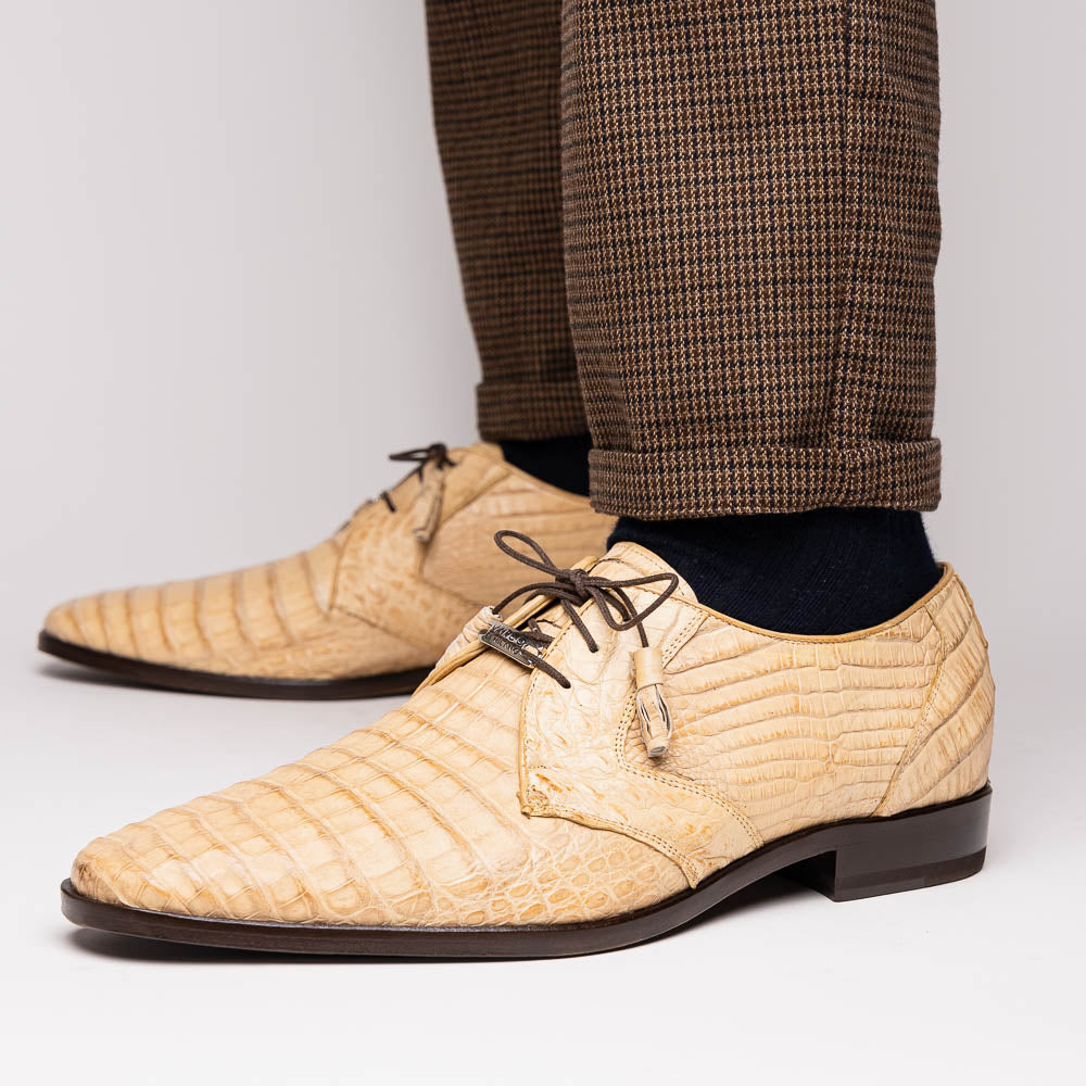 Lacio Genuine Caiman Crocodile Dress Derby's Shoes Laceup Orix