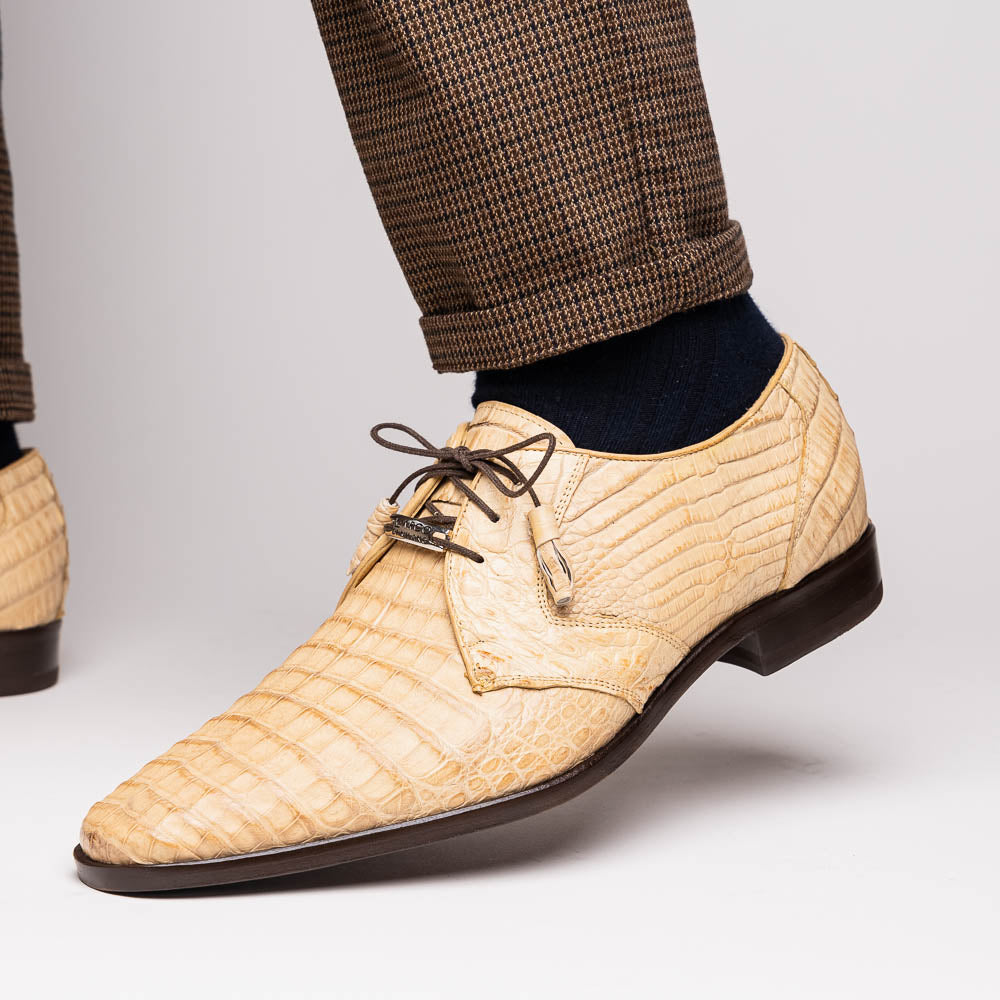 Lacio Genuine Caiman Crocodile Dress Derby's Shoes Laceup Orix