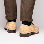Lacio Genuine Caiman Crocodile Dress Derby's Shoes Laceup Orix