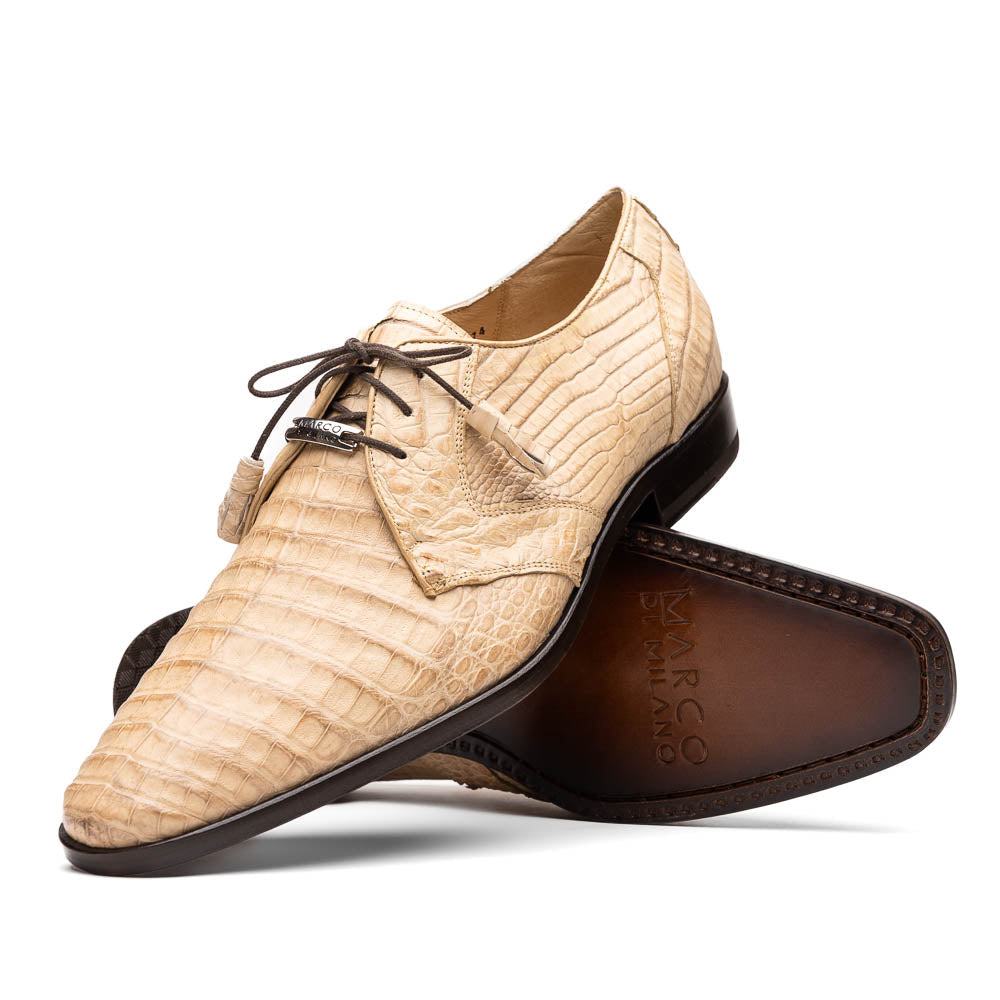 Lacio Genuine Caiman Crocodile Dress Derby's Shoes Laceup Orix